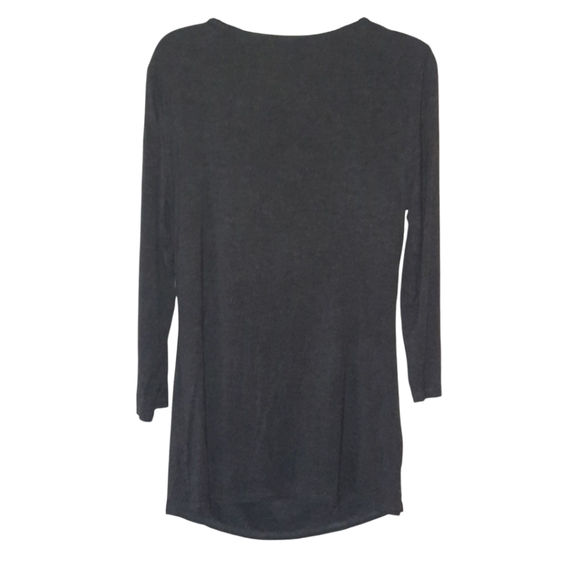 Carmen Carmen Marc Valvo Dark Gray Blouse Size Small - Picture 3 of 5